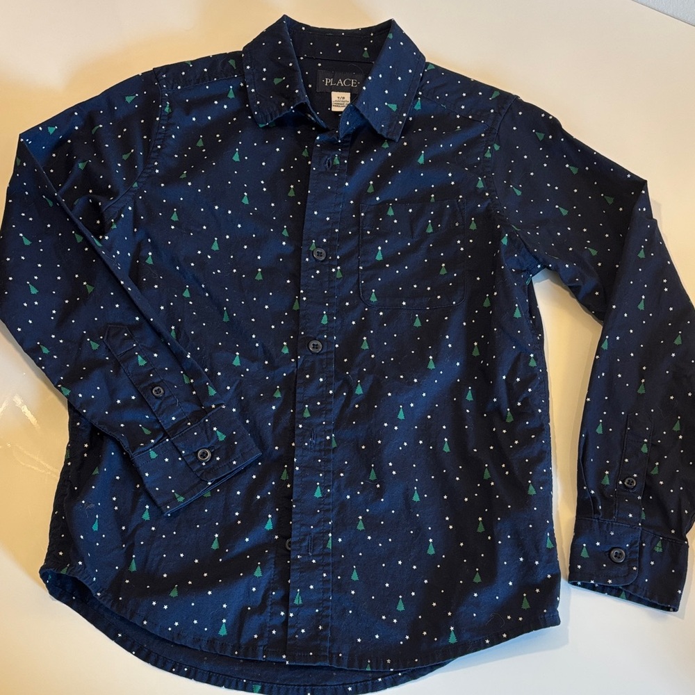 Girls Place Christmas shirt sz 7/8